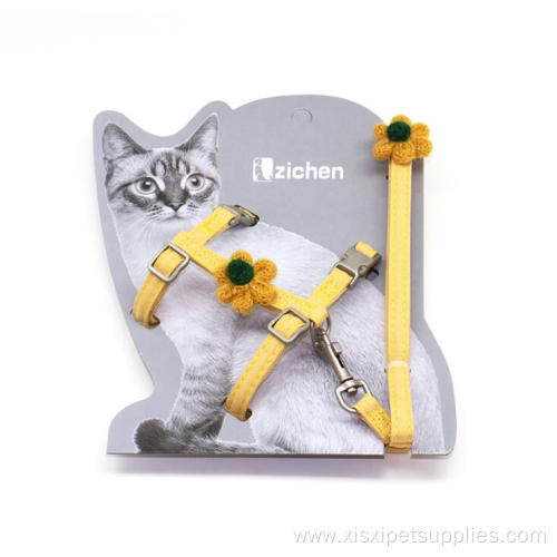 Handmade flower decorated fashion pet chest harness